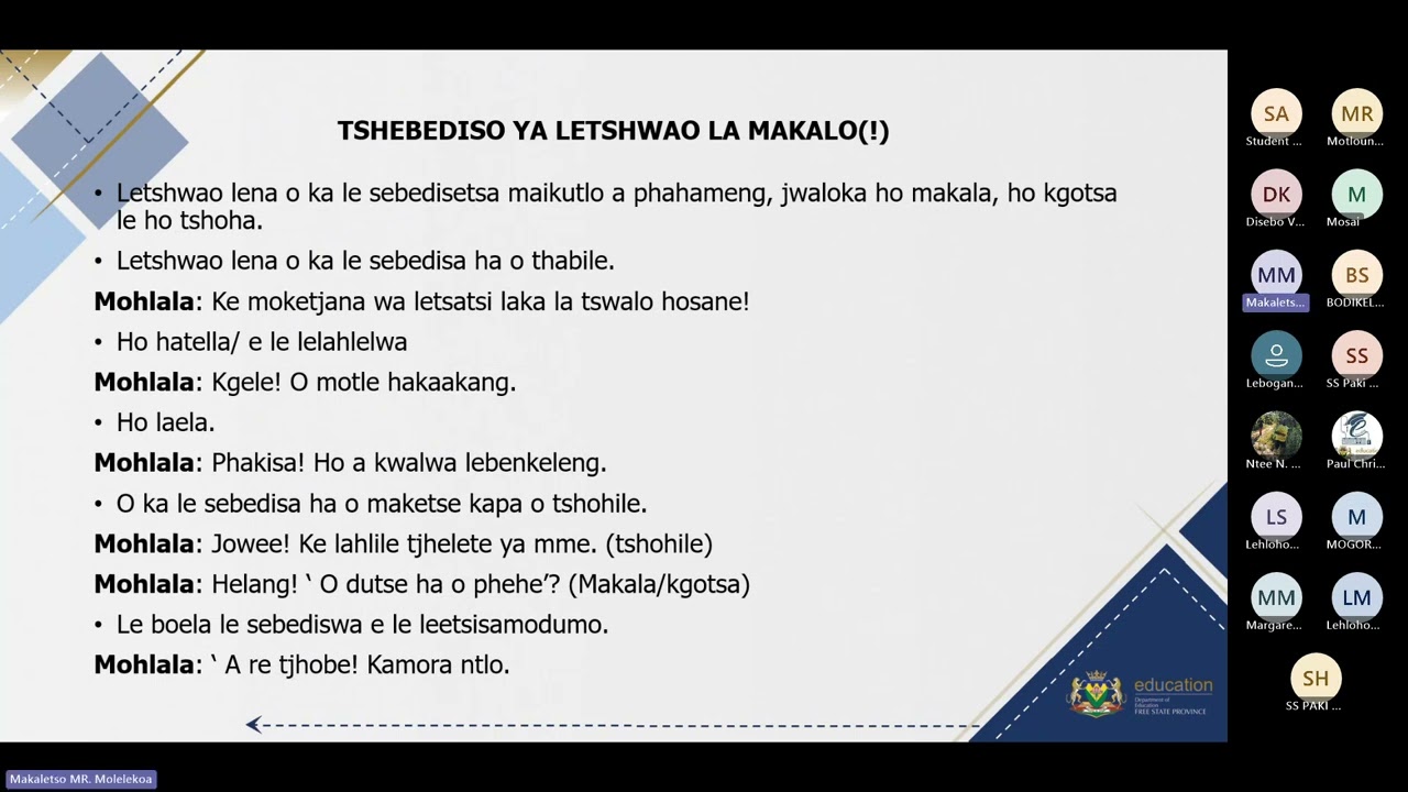 Gr 8  Lesson 7   16032026 Sotho HL   Matshwao a puo