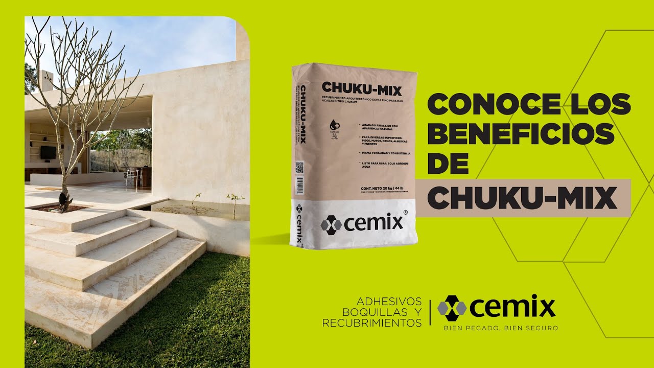 &iquest;Quieres un acabado tipo CHUKUM en tus proyectos? Descubre CHUKU-MIX Cemix, recubrimiento extra fino