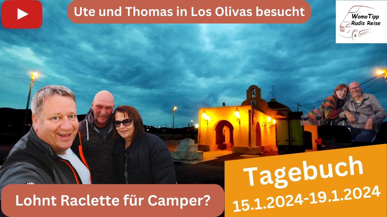 Lohnt ein Raclettegerät für Camper? Besuch Stellplatz Los Olivos in Spanien. nahe Cartagena