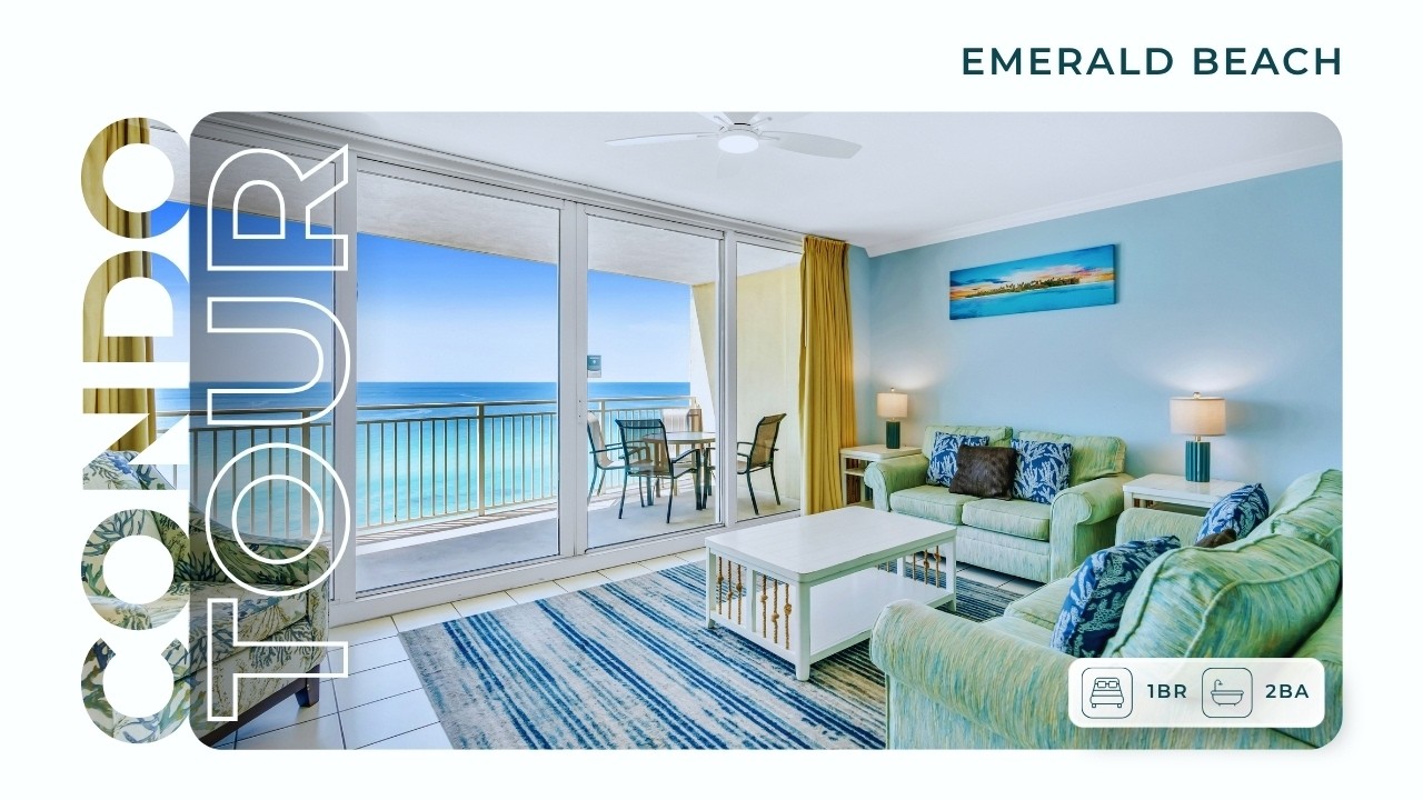 Condo Tour: Emerald Beach Unit 1127 | Panama City Beach Gulf-Front 1BR+BUNKS