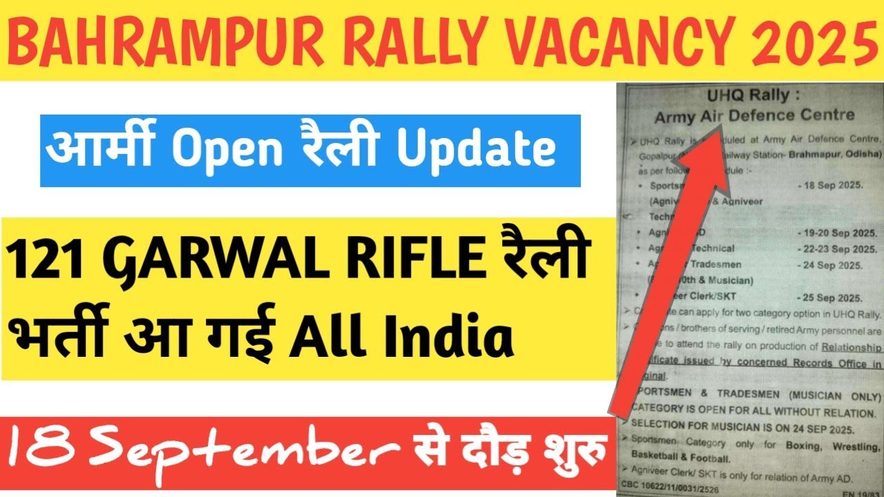 TA Army Rally Vacancy 2025 | 121 BN GARWAL RIFLE 2025 | TA Army Rally 2025 Notification March News