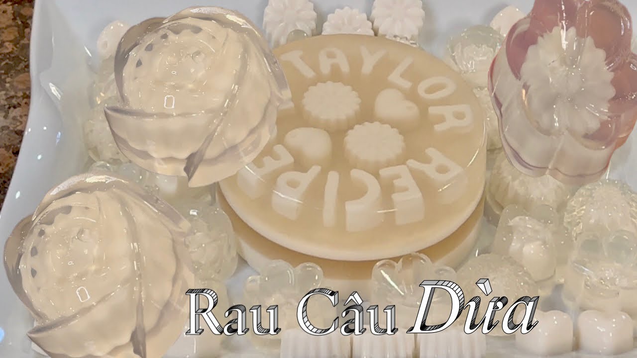 Rau Câu Dừa - Cách Làm Rau Câu Dừa Đẹp Không Tách Lớp Thơm Ngon Thanh Mát - Agar Agar Coconut Jelly