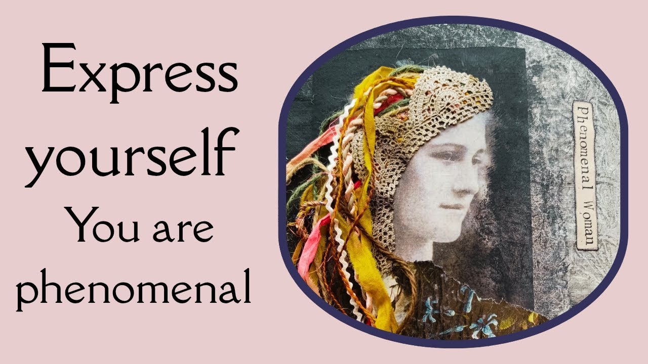 Mixed media journal page using image transfer and fibres. A Journal for All Seasons.