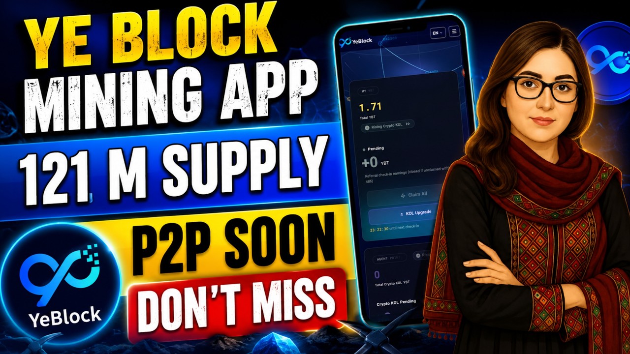 YeBlock Mining App Review | 121M Supply Confirmed 🔥 | P2P Launch Soon | Complete Guide & Update