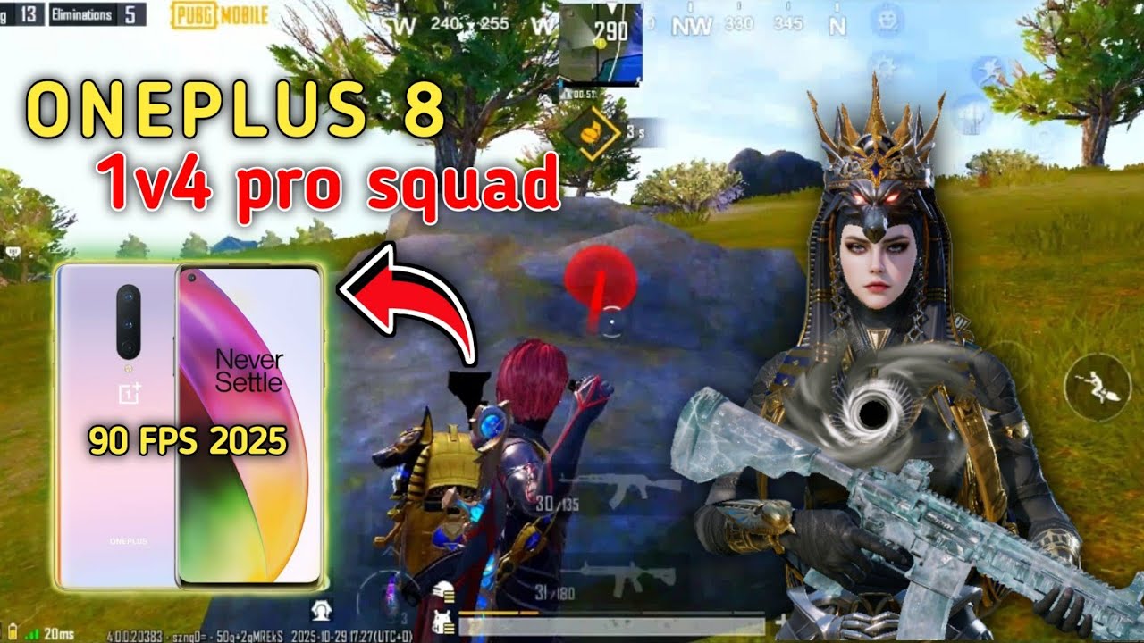 Oneplus8 pubg test howsigmyt pro squad rush on  oneplus 8 90 FPS best gaming phone for pubg OnePlus8