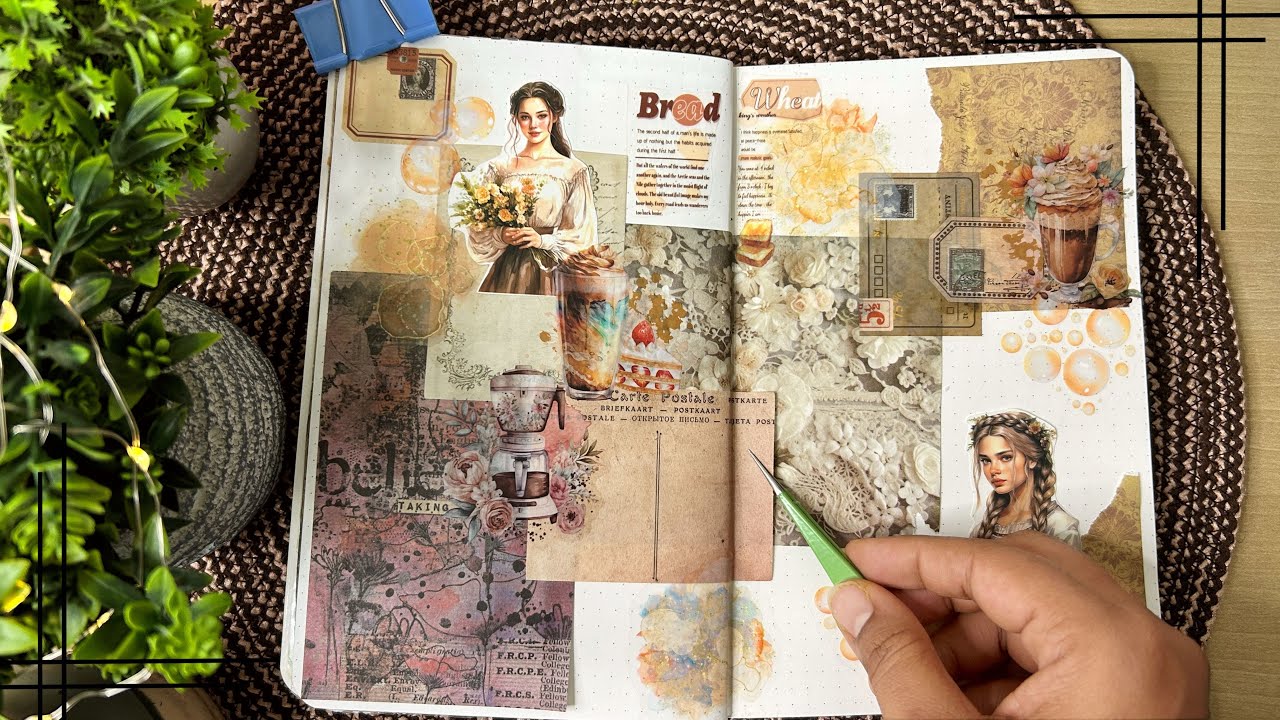 ASMR Journaling | Art Journaling | Scrapbooking | Collage | Paper Therapy #relaxationsounds