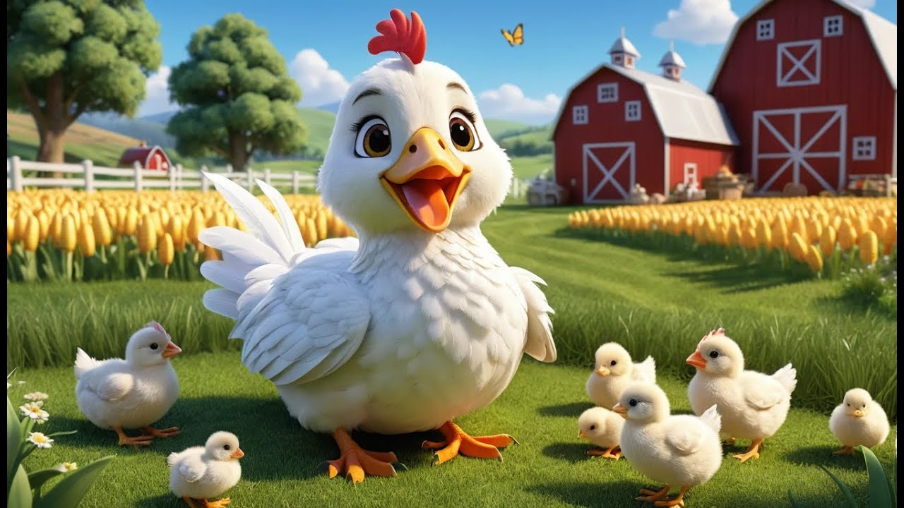 Hen and Her Chicks Count Corns | Children’s Nursery Rhyme & Counting Song