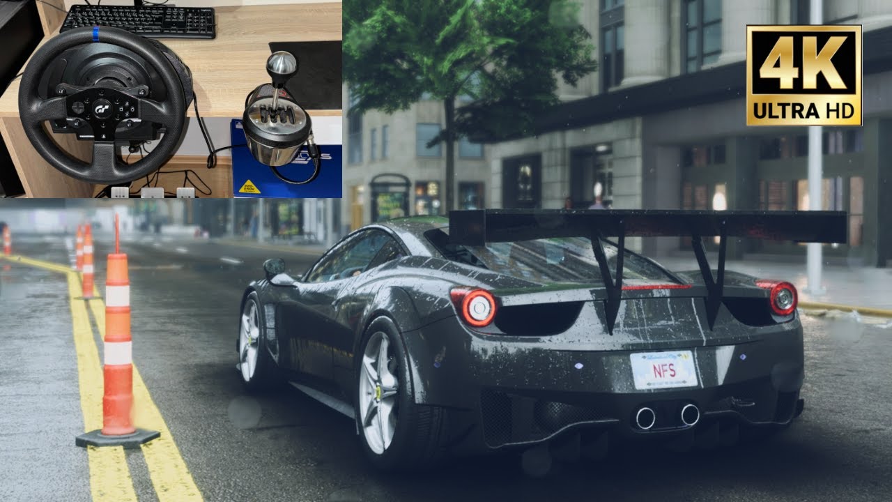 NFS UNBOUND I FERRARI 458 ITALIA I THRUSTMASTER T300 RS I STEERING WHEEL GAMEPLAY