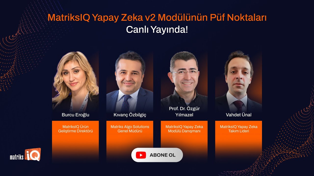 MatriksIQ Yapay Zeka V2 Modülünün Püf Noktaları Canlı Yayında