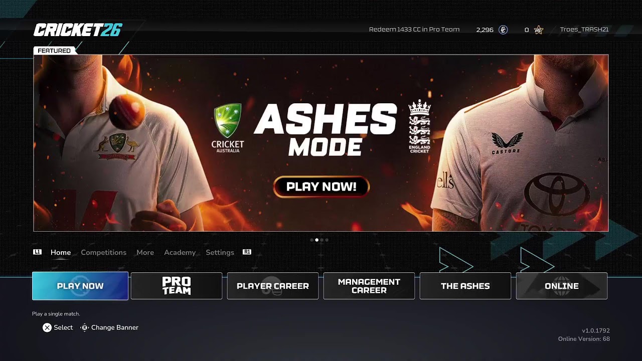 Live Cricket 26 the New Year's test