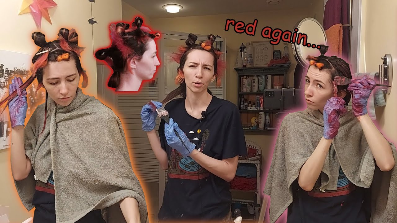 trying to dye my hair red