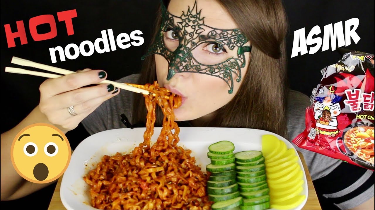 АСМР СУПЕР-ОСТРАЯ Корейская ЛАПША/ASMR MUKBANG HOT CHALLENGE Korean noodles SAMYANG *EATING SOUNDS*