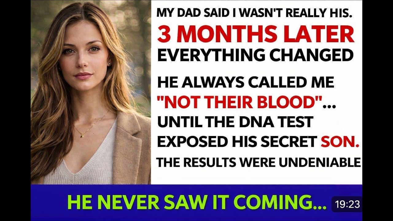 My Dad Said I Wasn’t Really His Daughter — 3 Months Later a DNA Test Exposed His Secret Son