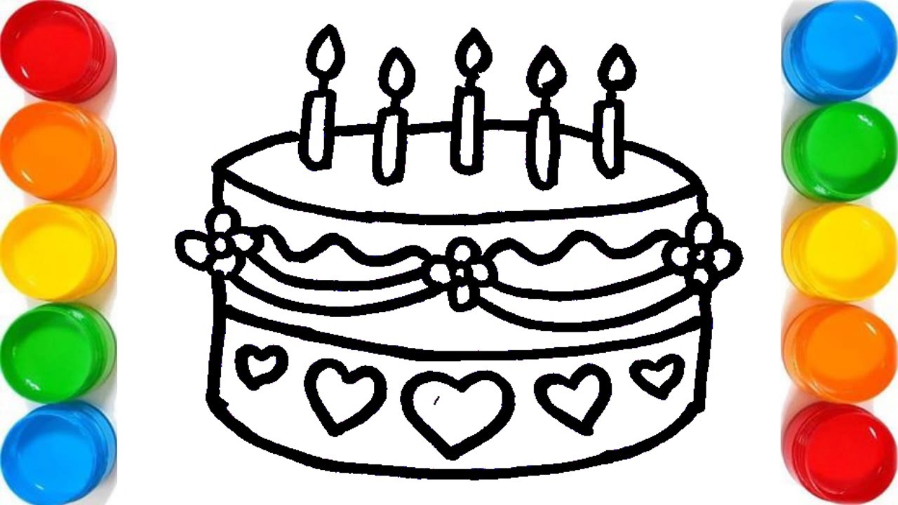 How To Draw A Birthday Cake Step By Step 🎂 Birthday Cake Drawing Easy