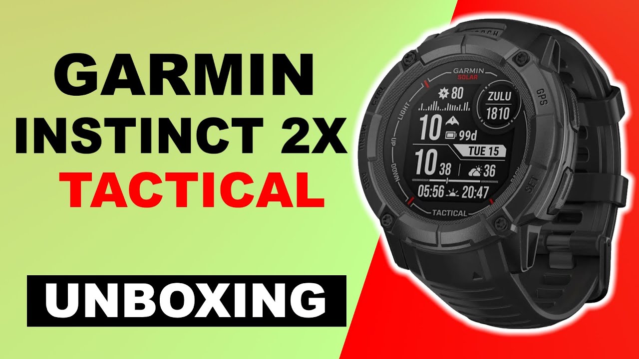 Garmin Instinct 2X Solar Tactical Black Unboxing & Review