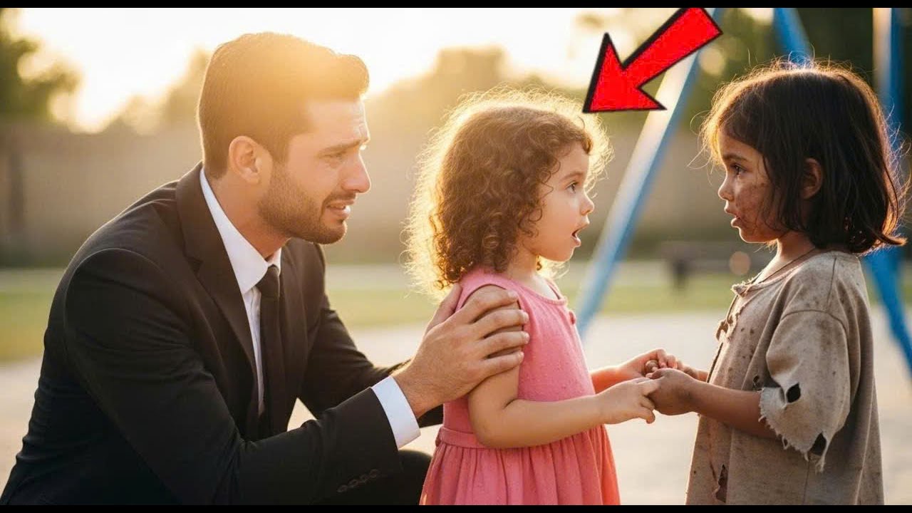 Un milliardaire veuf emmène sa fille muette au parc… une enfant de la rue la fait parler