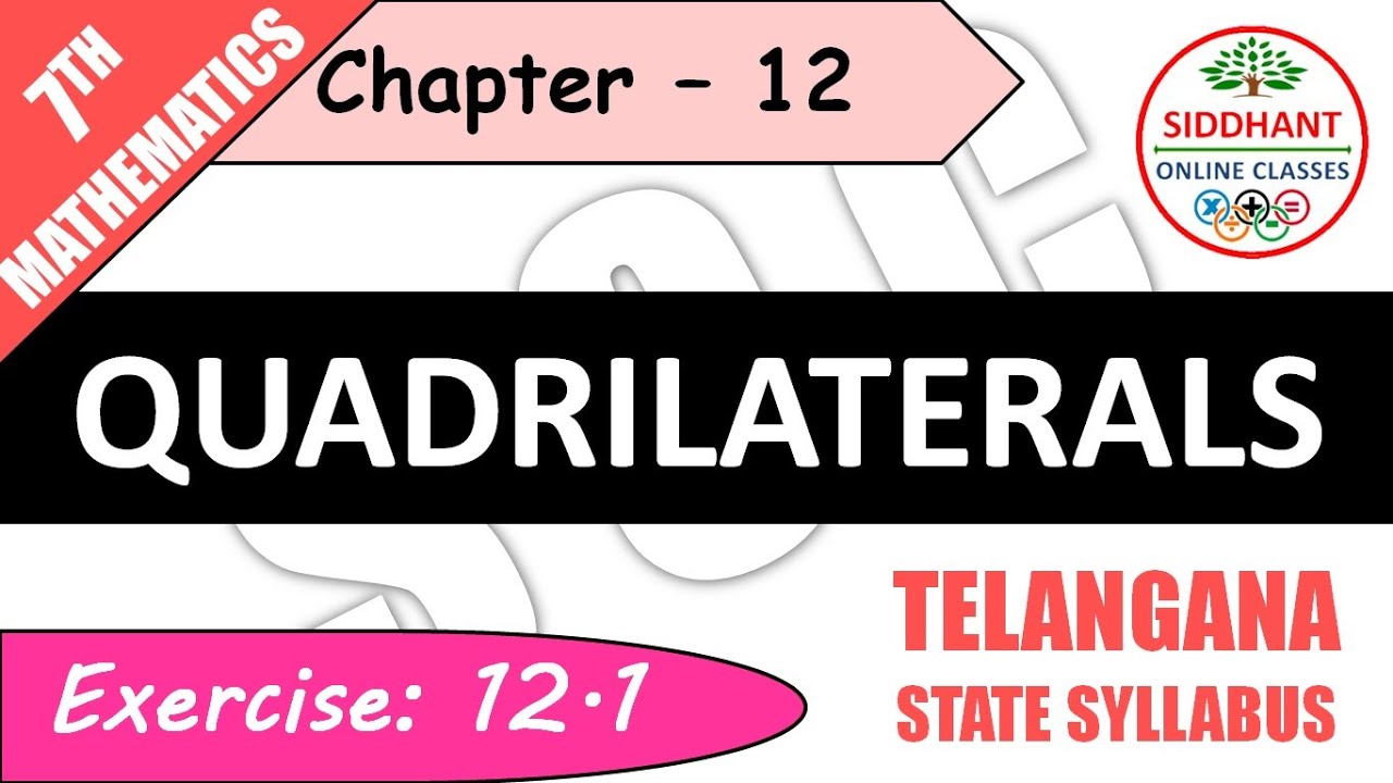 EXERCISE 12.1 | TS-CLASS 7TH-MATHS-CHAPTER 12-QUADRILATERALS||