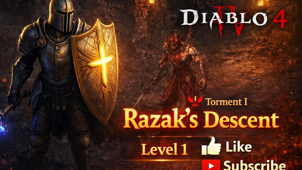 Diablo 4 Razak’s Descent | Level 182 Paladin Nightmare Dungeon (Torment I)
