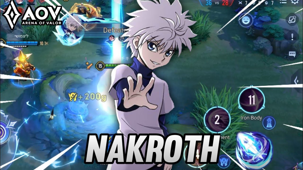 Nakroth Jungle Gameplay | Skin Killua | Arena of valor Li&ecirc;n Qu&acirc;n Mobile Cot