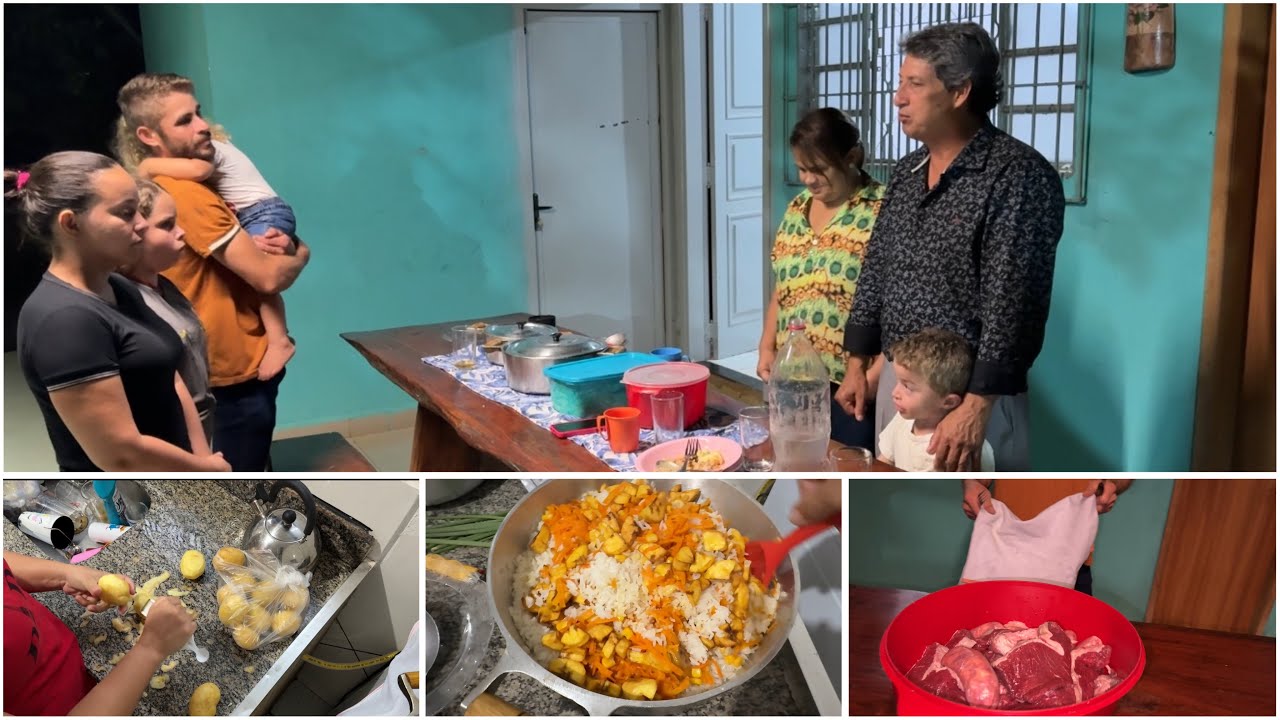 Recebemos visitas em nossa nova morada foi muito bom telos aqui primeiro dia de aula das crianças 