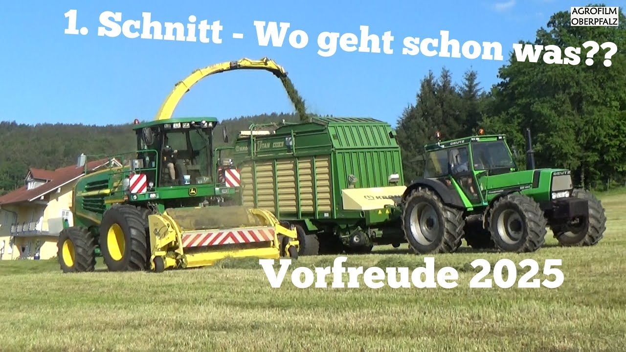 SOUND EXTREM - John Deere 7400 - 1. Schnitt - Grash&auml;ckseln - LU Eckl - Deutz DX 140 Powermatic
