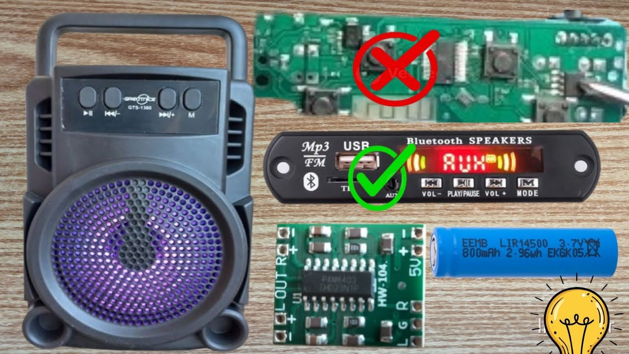 MP3 Light On But No Sound | Easy IC Check & Repair | Greatnice GTS-1349 Bluetooth MP3 Player