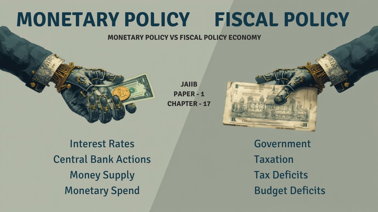 Monetary Policy & Fiscal Policy Explained | JAIIB Chapter 17 | RBI Tools, FRBM Act, MCQs