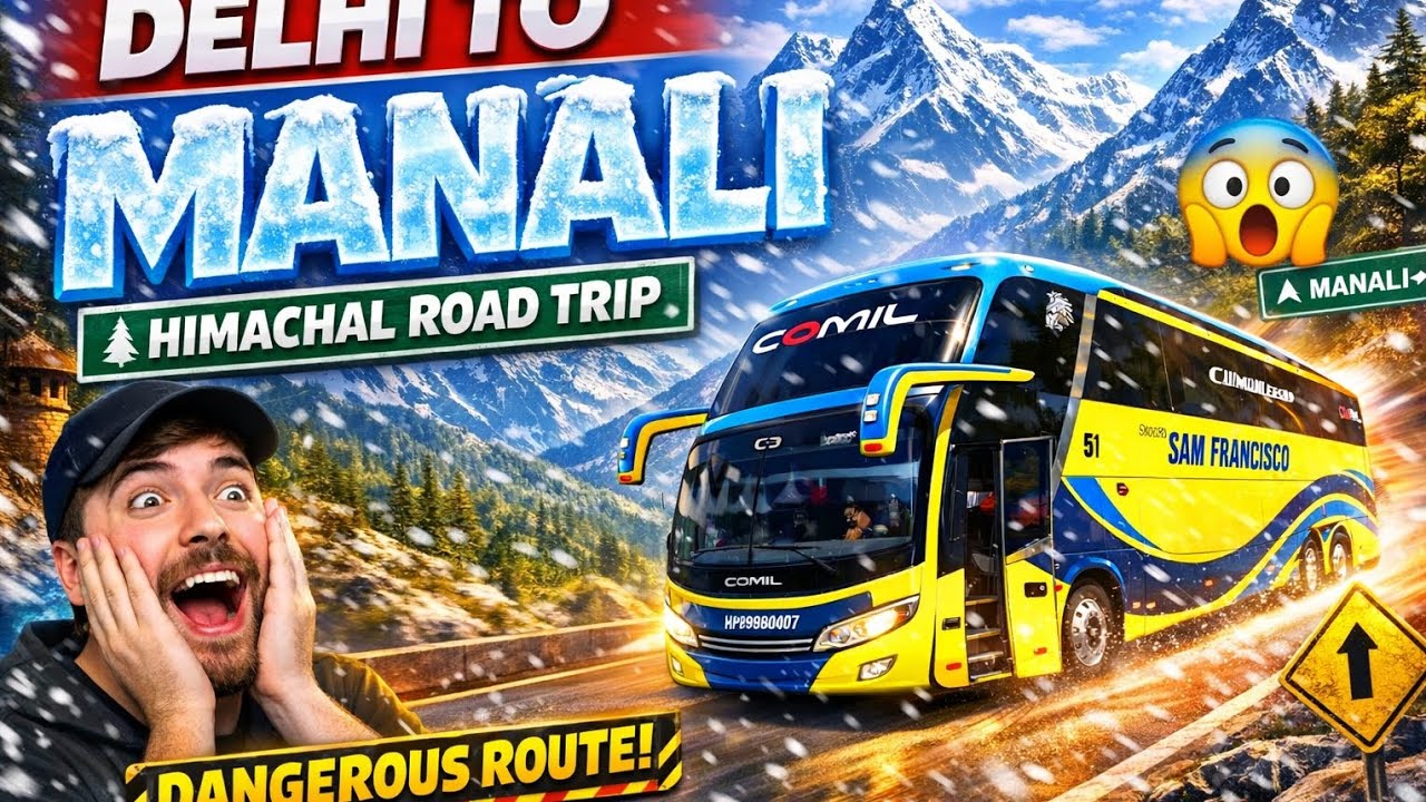 Delhi to Manali long trip lodete passnjar  denjar road 😱 