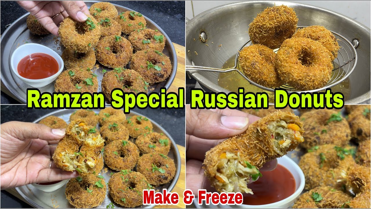 Ramzan Special Chicken Donuts Recipe | Russian Donuts | Easy Chicken Recipe For Iftar |Bhookncook