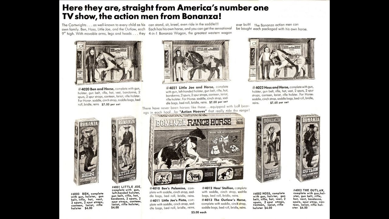 Cowboy toy figures from Bonanza