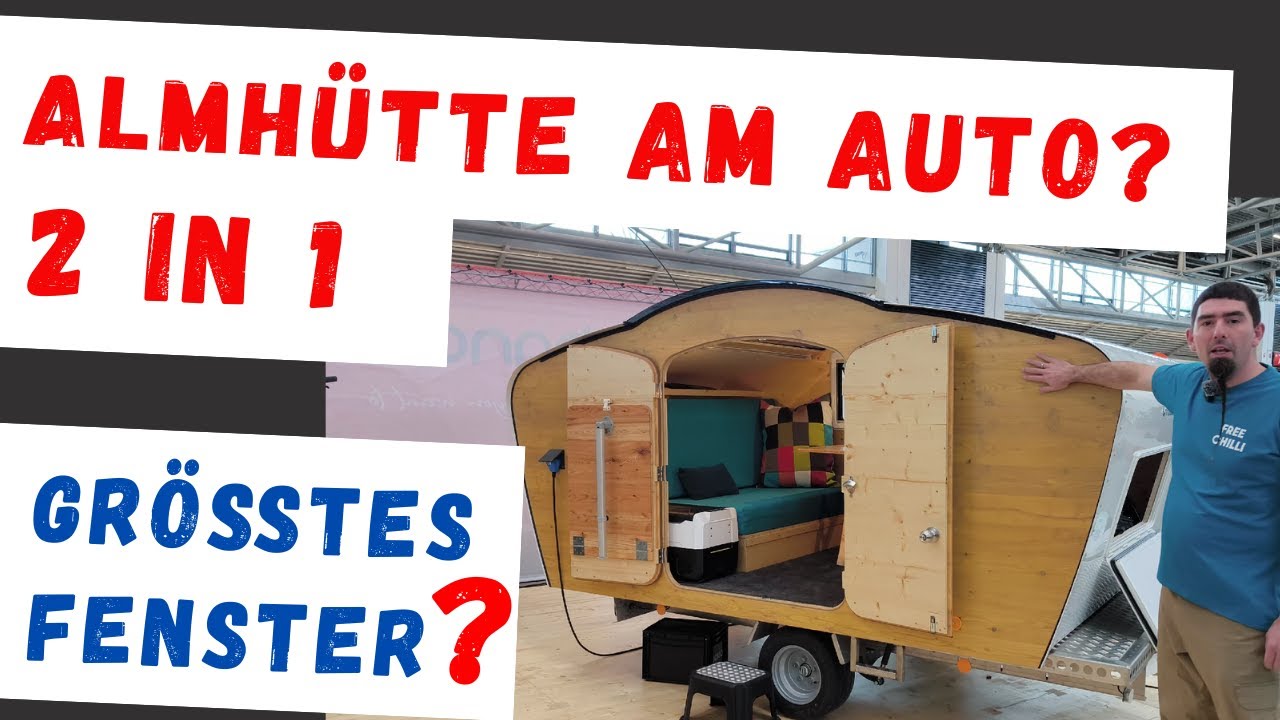 👉 Camping-Revolution: Almh&uuml;tte auf R&auml;dern mit riesigem Panoramablick! | 2in1 Wohnwagen-Anh&auml;nger