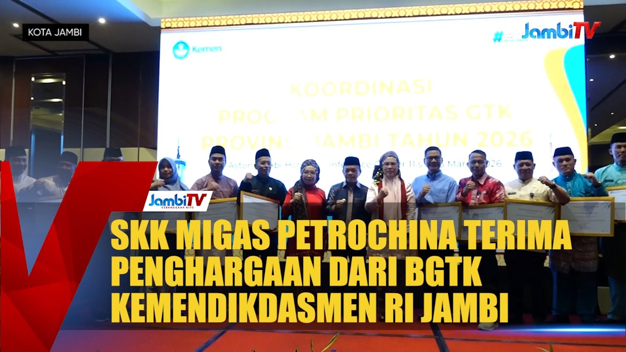 SKK MIGAS PETROCHINA TERIMA PENGHARGAAN DARI BGTK KEMENDIKDASMEN RI JAMBI