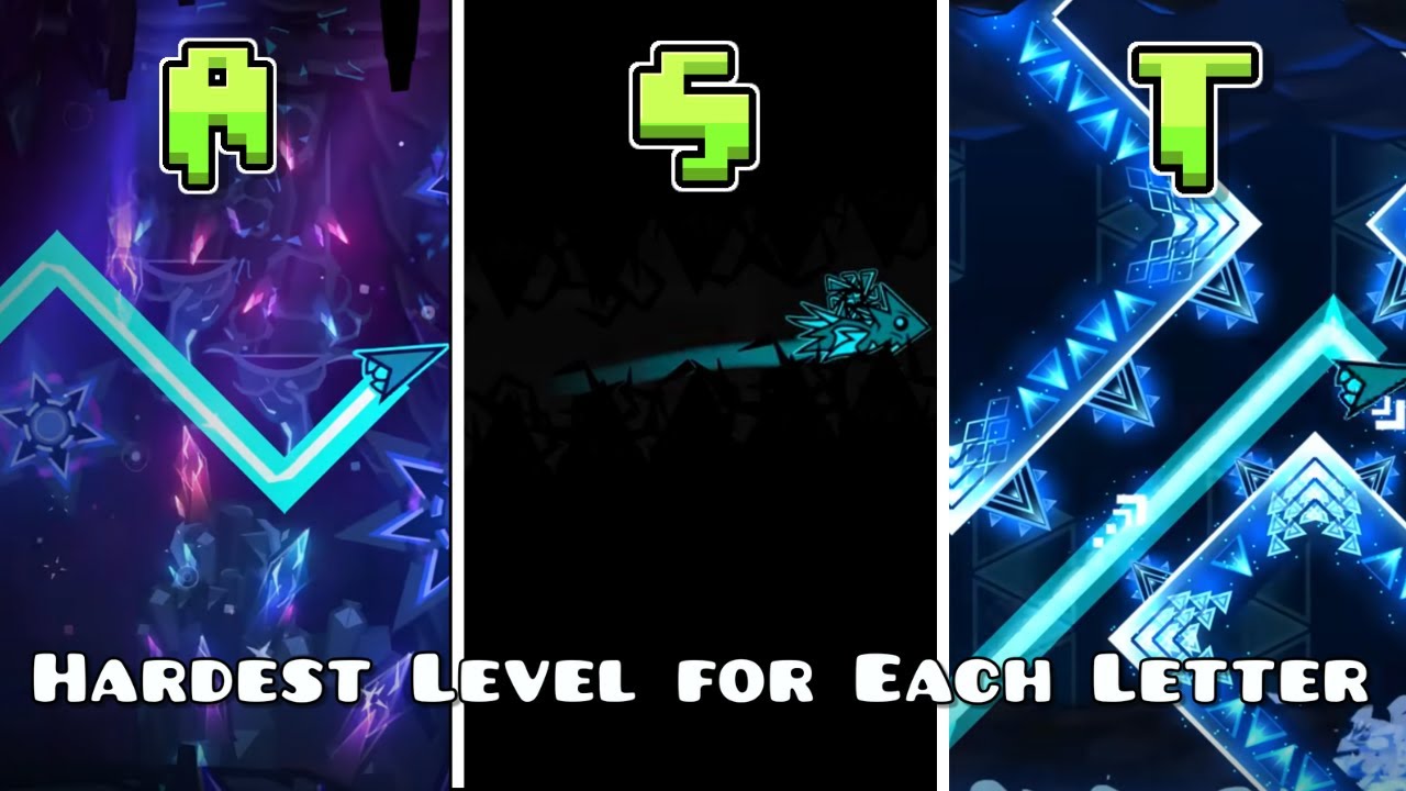 Hardest Level for Each Letter | Geometry Dash
