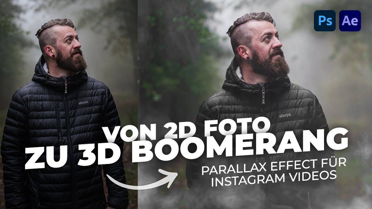 INSTAGRAM 3D Boomerang aus 2D Fotos erstellen mit Photoshop und After Effects | Andreas Hem inspired