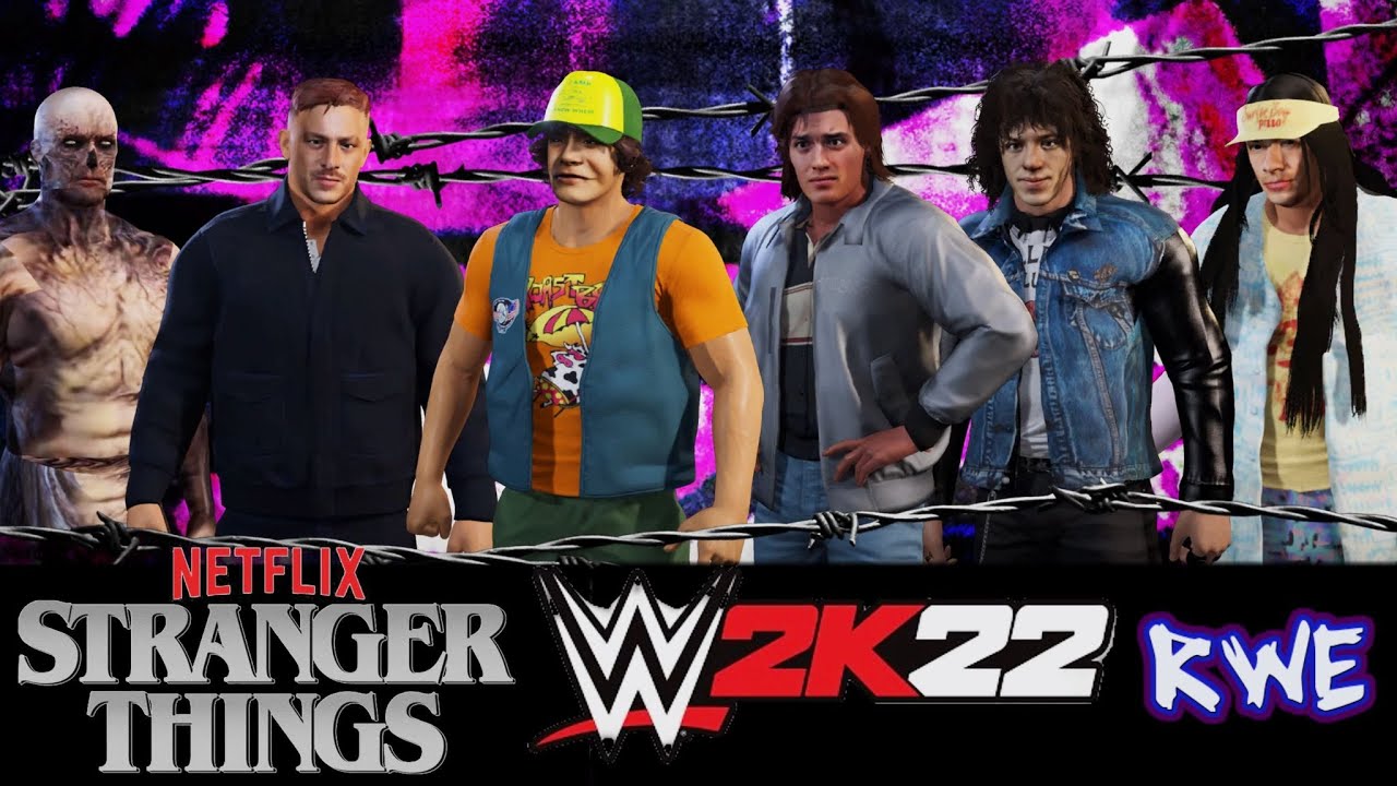 Stranger Things meets WWE 2K22 featuring Metallica Royal Rumble