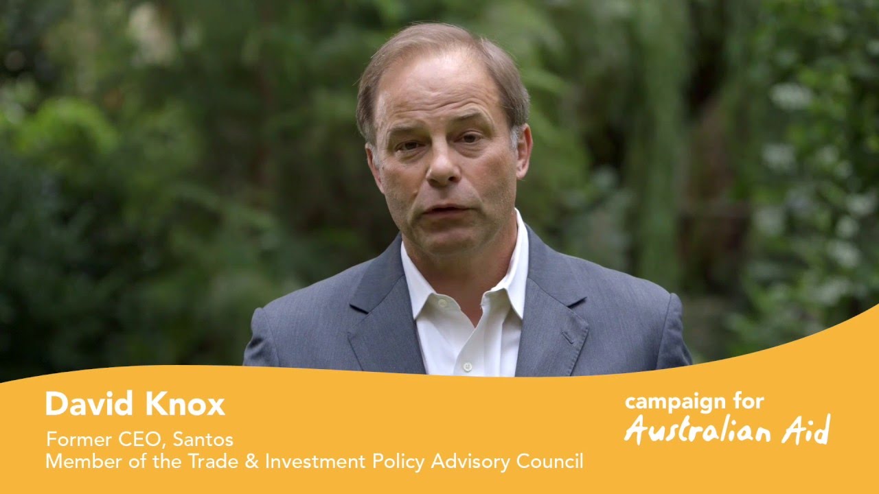 David Knox is for Australian Aid