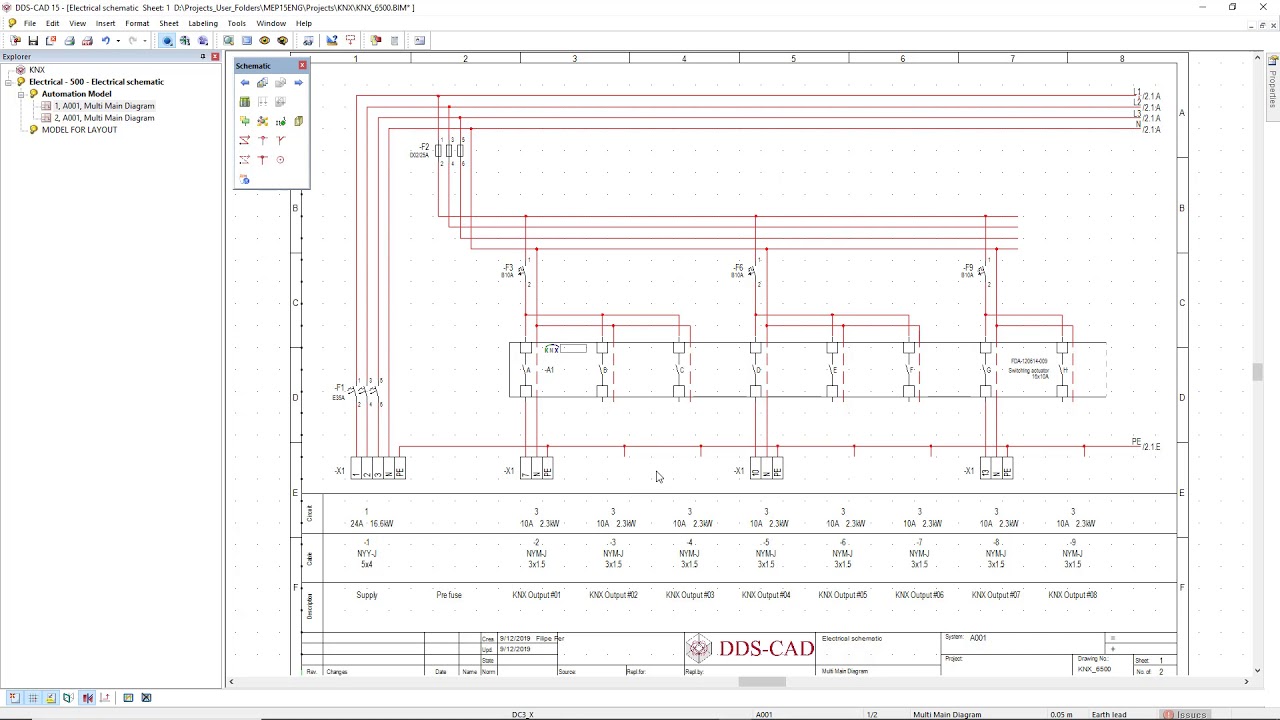 How to create an advanced KNX layout on your electrical diagram
