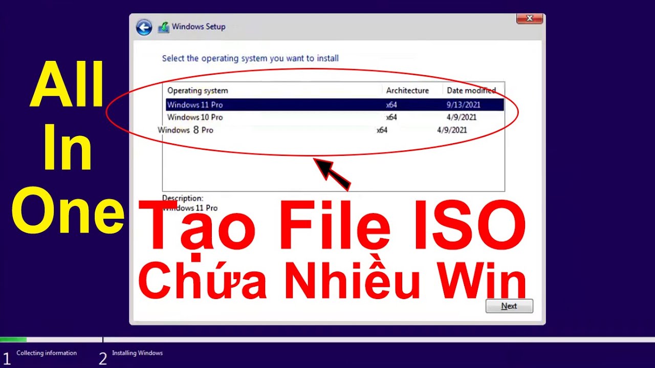 Tạo file ISO chứa nhiều phi&ecirc;n bản Windows 10 v&agrave; Win 11 Trong 1 File Duy Nhất