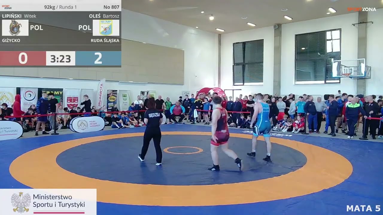 ZAPASY - (M5) II Puchar Polski U17 styl wolny - Strzała k. Siedlec 2026. Mata 5.