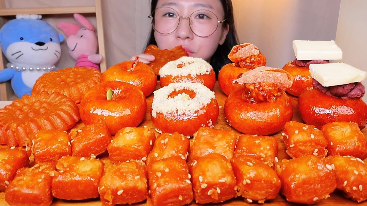 약과 개성주악🍊 찹쌀약과 미니 페스츄리약과 한국 전통과자 한과 디저트 먹방 Dessert Mukbang