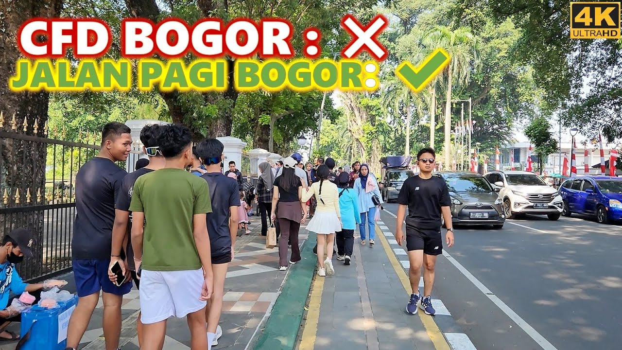 NO CFD di BOGOR⁉️Jalan dan olahraga minggu pagi di kota Bogor❗Jawa Barat #walkingaround