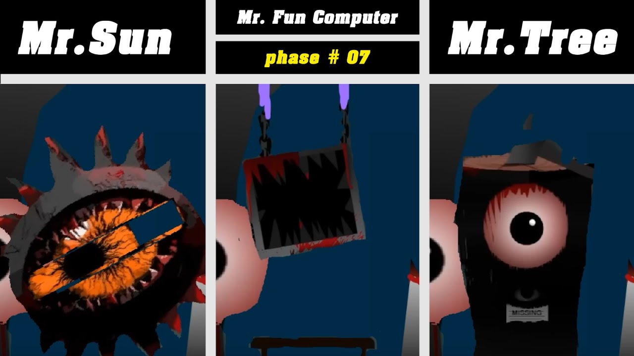 Sprunki  - Incredibox | Mix Mr. Sun VS Mr. Tree VS Mr. Fun Computer in stage 1 to 15 SPRUNKI