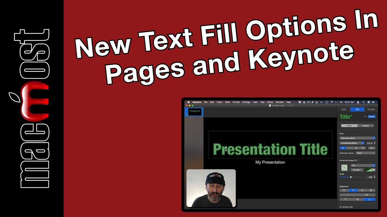 New Text Fill Options In Pages and Keynote (MacMost #1953)