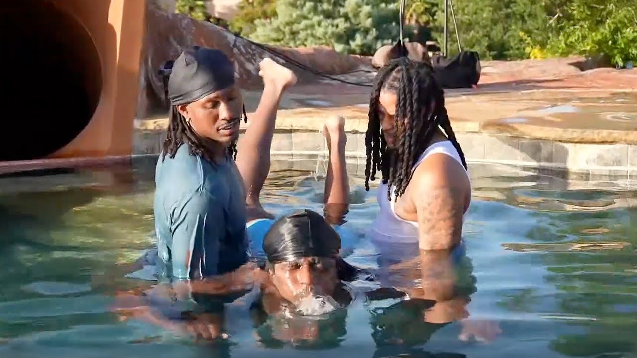 Duke Dennis Teaches Davo How To Swim