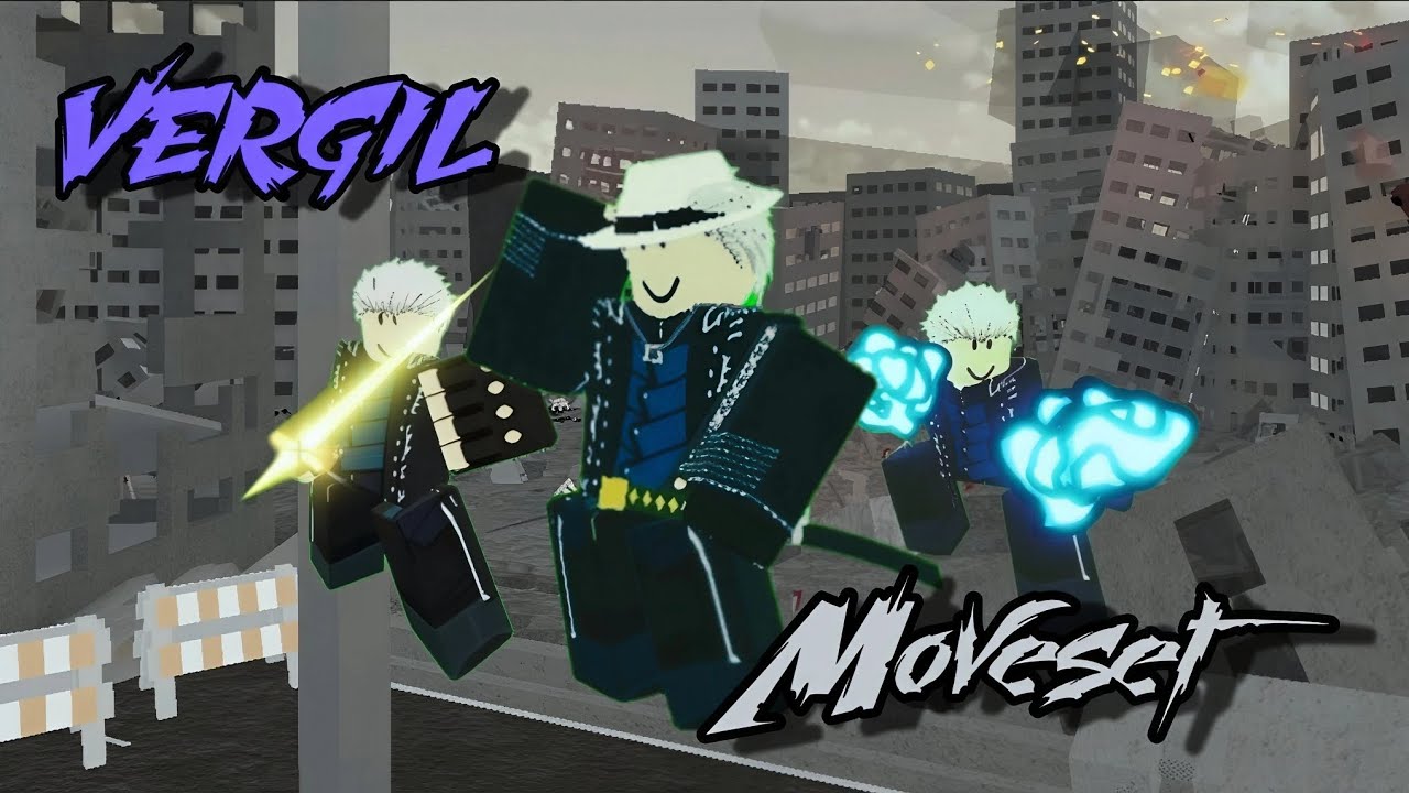 (BUNS AHH) VERGIL MOVESET SHOWCASE || JJS SKILL BUILDER