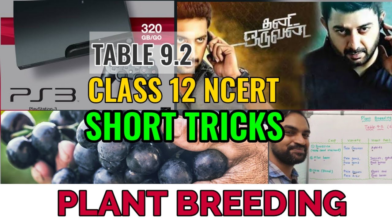 Plant breeding | Table 9.2 | Short tricks