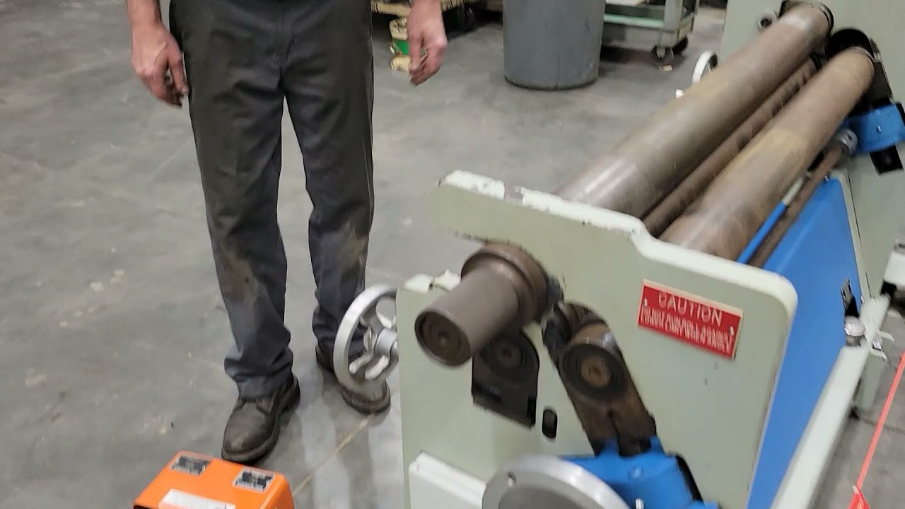 14961 WDM 48&rdquo; x 12 Gauge Initial Pinch 3 Roll Plate Roll, Model B-4-48, www.vanderzielmachinery.com
