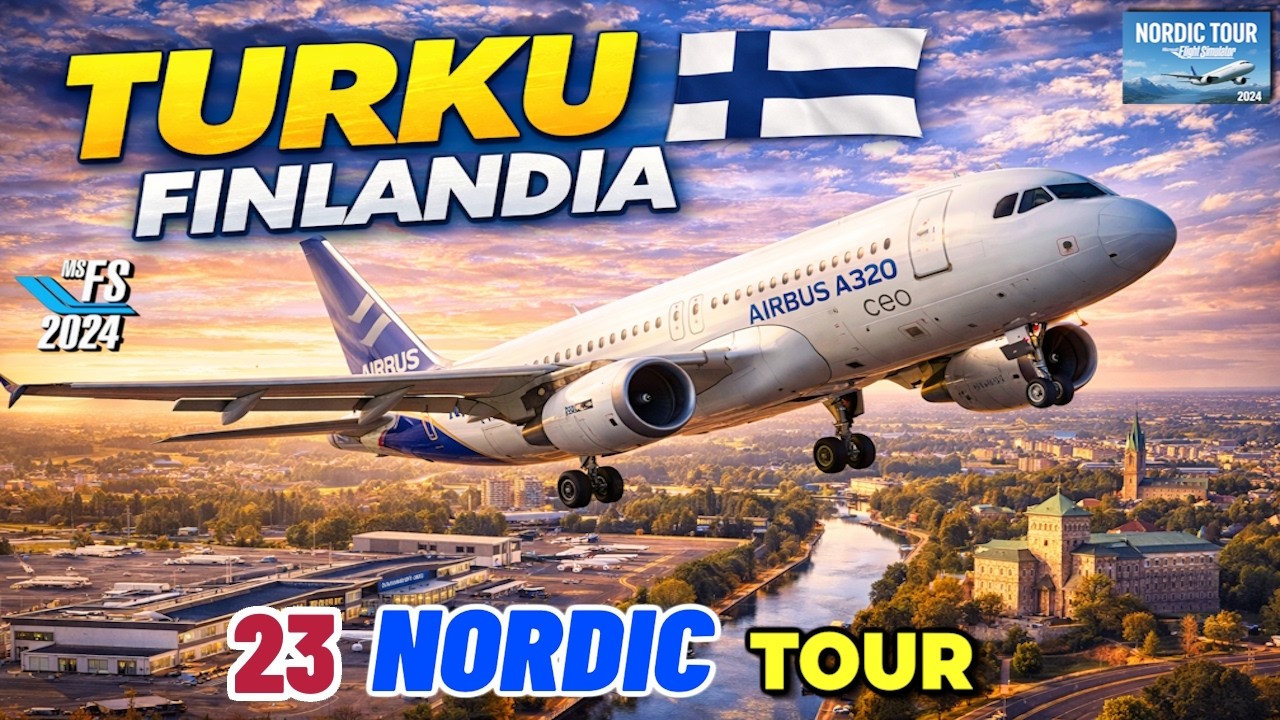TURKU FINLANDIA AIRBUS A320 Ceo | MSFS 2024 I Nordic TOUR #23
