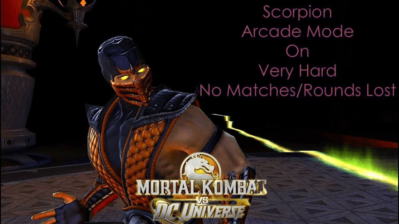 Mortal Kombat против DC Universe — аркадный режим «Скорпион» на очень сложном уровне сложности. Н...