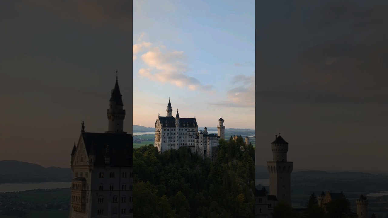 The most beautiful castle 🏰✨ #neuschwanstein #deutschland #castle #sunset